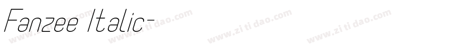 Fanzee Italic字体转换